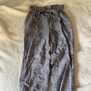 American Eagle Plaid Paperbag Pants, Cute Business Attire